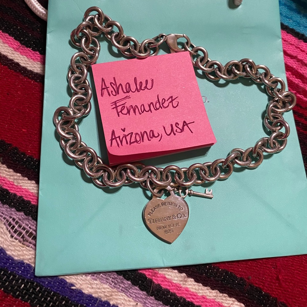 Tiffany & Co. Heart Tag Key Pendant Choker